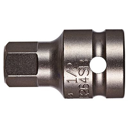 Socket Bit, Hex, 1/4" x 1-1/2" L, 1/2" Drive Superchem Industries