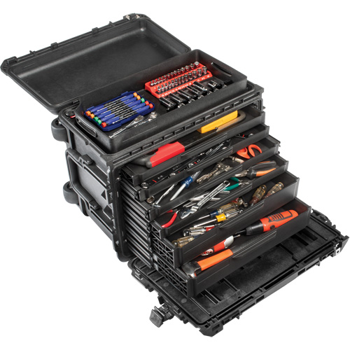 Armoire &agrave; outils mobile Gen 2, 24" la, 6 tiroirs, Noir Superchem Industries