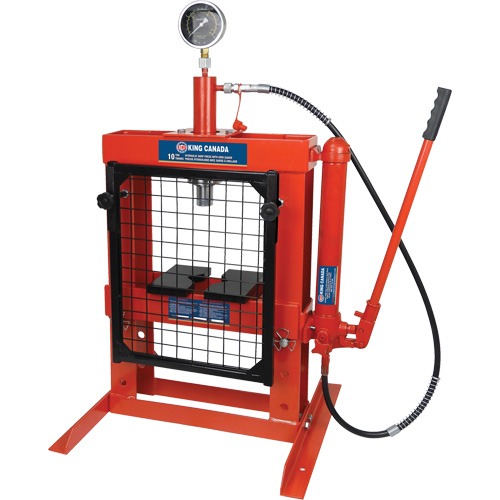 Hydraulic Shop Press with Grid Guard, 10 Tons Capacity Superchem Industries