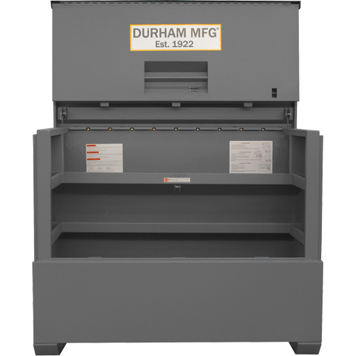 Piano Style Jobsite Storage Box, 60-1/2" W x 34-3/4" D x 49-3/8" H, Grey Superchem Industries