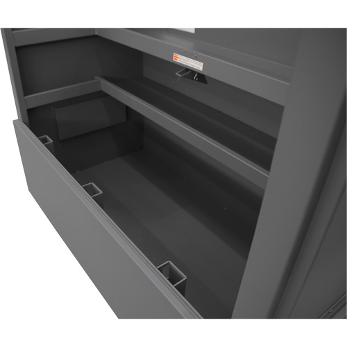 Piano Style Jobsite Storage Box, 60-1/2" W x 34-3/4" D x 49-3/8" H, Grey Superchem Industries