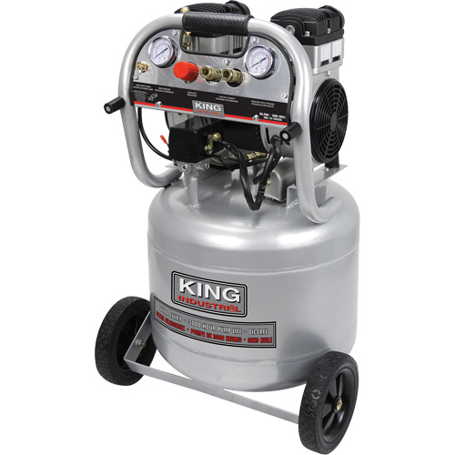 Ultra-Quiet Oil-Free Air Compressor, Electric, 10 Gal. (12 US Gal), 125 PSI, 120/1 V Superchem Industries