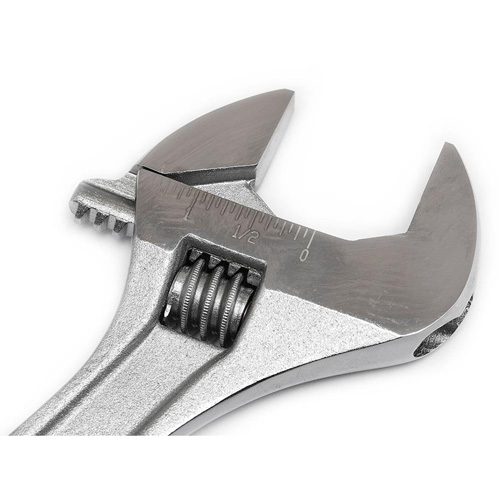 Adjustable Wrench - Boxed, 10" L, 1-5/16"/34 mm Max Width, Chrome Superchem Industries
