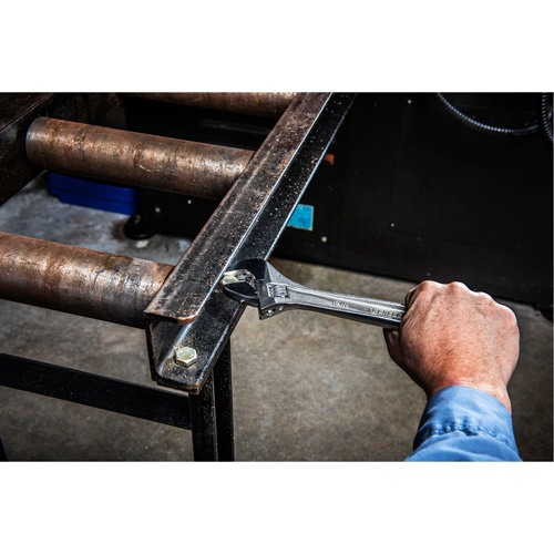 Adjustable Wrench - Boxed, 10" L, 1-5/16"/34 mm Max Width, Chrome Superchem Industries