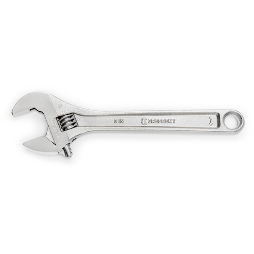Adjustable Wrench - Bagged, 8" L, 1-1/8"/29 mm Max Width, Chrome Superchem Industries