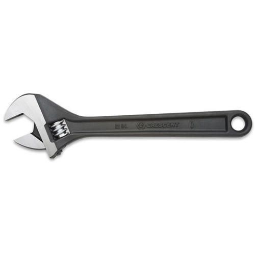 Adjustable Wrench, 4" L, 1/2" Max Width, Black Oxide Superchem Industries