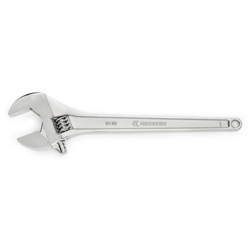 Adjustable Wrench, 18" L, 2-1/16" Max Width, Chrome Superchem Industries