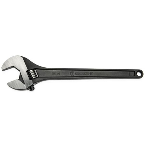 Adjustable Wrench, 15" L, 1-2/3" Max Width, Black Superchem Industries