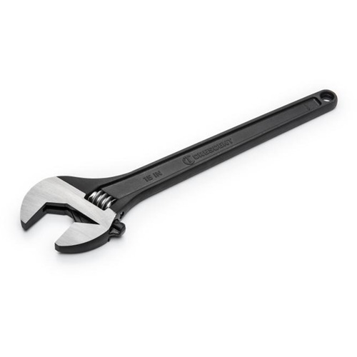Adjustable Wrench, 15" L, 1-2/3" Max Width, Black Superchem Industries