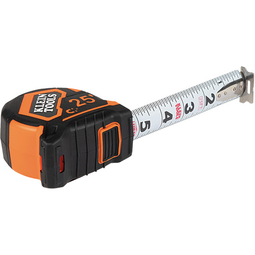 Magnetic Double-Hook Tape Measure, 25', Imperial Graduations Superchem Industries