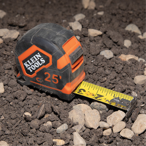 Magnetic Double-Hook Tape Measure, 25', Imperial Graduations Superchem Industries