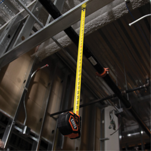 Magnetic Double-Hook Tape Measure, 25', Imperial Graduations Superchem Industries