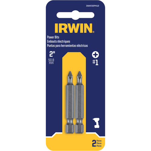 Embouts pour outils &eacute;lectriques, Phillips, Embout #1, Prise 1/4", Longueur 1-15/16" Superchem Industries