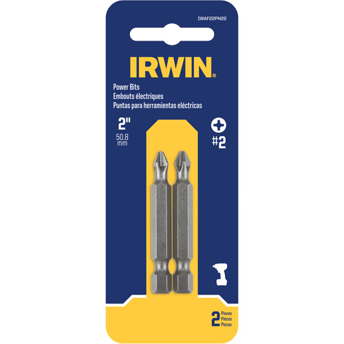 Embouts pour outils &eacute;lectriques, Phillips, Embout #2, Prise 1/4", Longueur 2" Superchem Industries