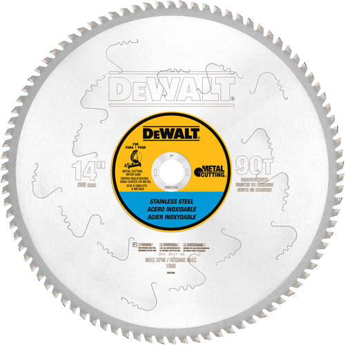 Lame de scie pour coupe d'acier inoxydable Metal Cutting, 14", 90 dents, Pour M&eacute;tal Superchem Industries