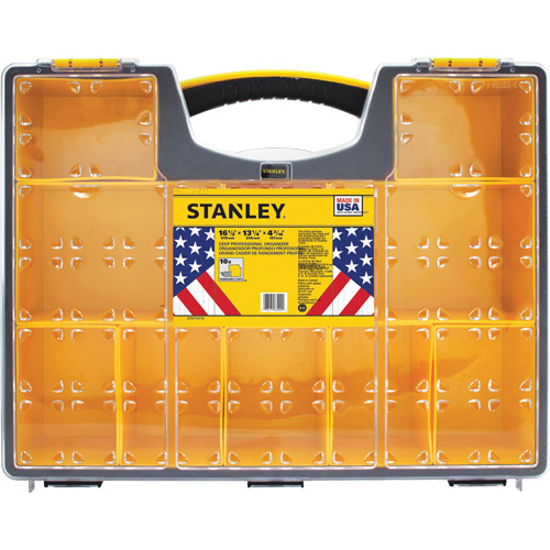 Organisateur profond pour professionnel, 17-1/2" la x 4-1/2" p x 14" h, Noir/Jaune Superchem Industries