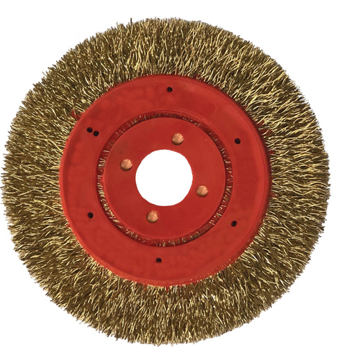 No Throw Partial Encapsulated Wire Wheel, 3" Dia., 0.012" Fill, 1/4" Arbor Superchem Industries