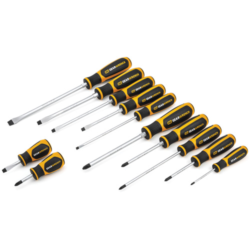 Phillips&reg;/Slotted Dual Material Screwdriver Set, 12 Pcs. Superchem Industries