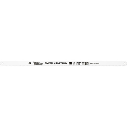 Bi-Metaloy&reg; Hacksaw Blades, Bi-Metal, 12" L, 18 TPI Superchem Industries