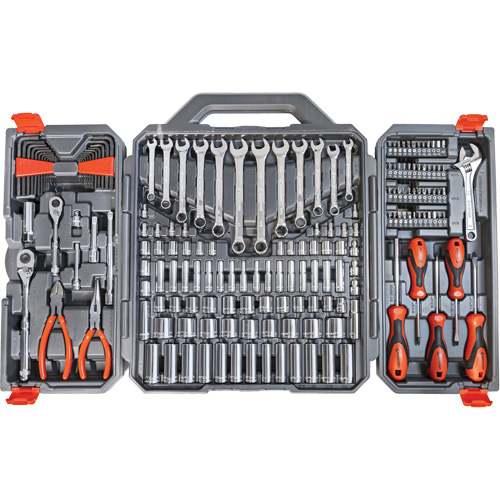Jeu d'outils m&eacute;triques/SAE de qualit&eacute; professionel &agrave; 6 pans et &agrave; prise 3/8" Superchem Industries