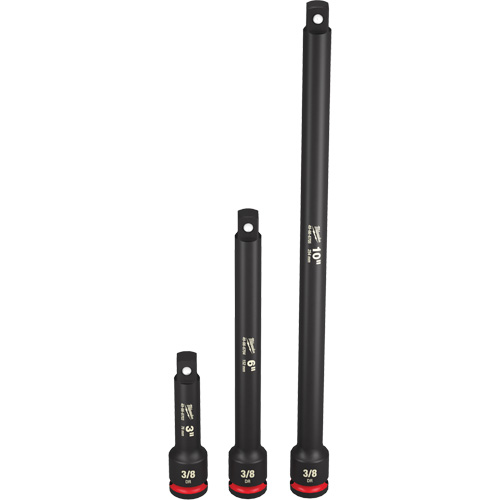 Shockwave Impact Duty Socket Extension Set, Impact, 3/8" Drive, 3"/6"/10" L Superchem Industries