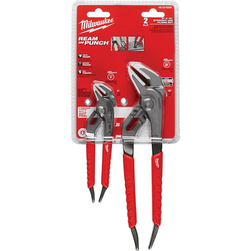 Jeu de pinces &agrave; m&acirc;choires droites 6" et 10" &agrave; prise Comfort Grip, 2 Morceaux Superchem Industries