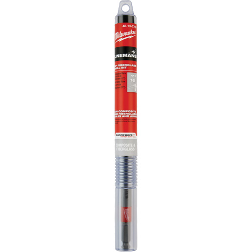 Shockwave Impact Duty Lineman's Fiberglass Drill Bit, 11/16", Carbide Superchem Industries