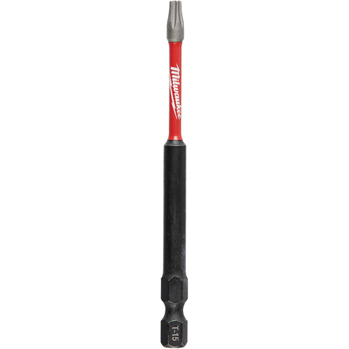 Embout de tournevis Shockwave Impact Duty, Torx, Embout T-15, Prise 1/4", Longueur 3-1/2" Superchem Industries