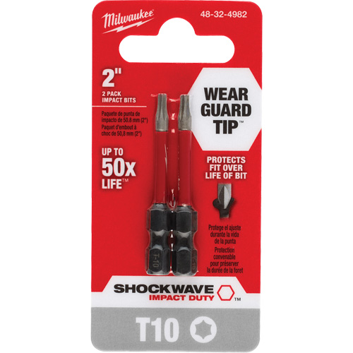 Shockwave Impact Duty Screwdriver Bit, Torx, T-10, 1/4" Drive Superchem Industries