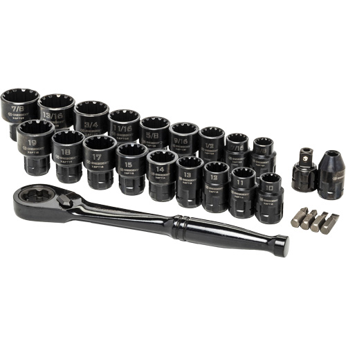 Mechanic's Tool Set, 25 Pcs, 3/8" Drive Size Superchem Industries