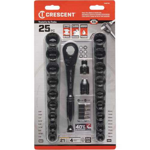 Mechanic's Tool Set, 25 Pcs, 3/8" Drive Size Superchem Industries