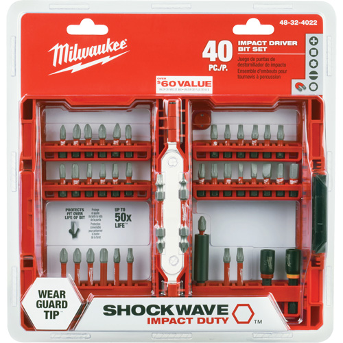 40-Piece Shockwave Impact Duty Driver Bit Set Superchem Industries