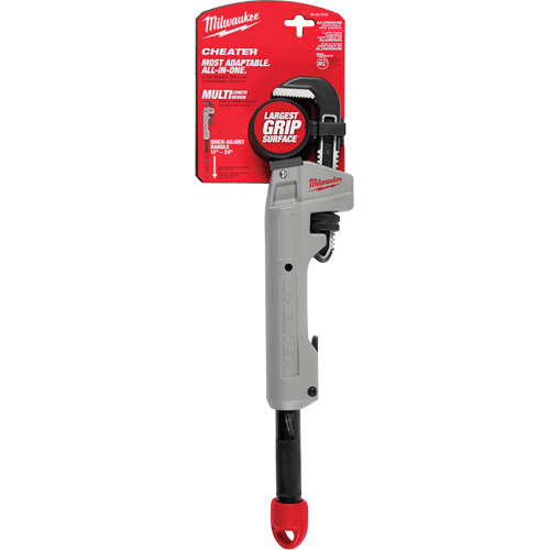 Cheater Adaptable Pipe Wrench, 2-1/2" Jaw Capacity, 18"/11"/24" Long Superchem Industries