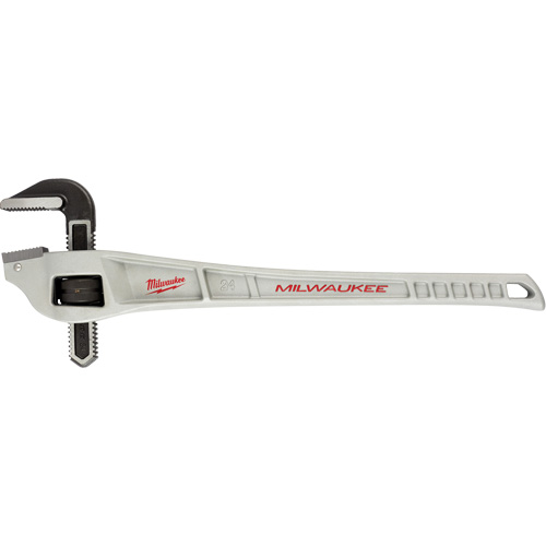 Cl&eacute; &agrave; tuyau coud&eacute;e en aluminium, Cap des m&acirc;choires 3", Longueur 24", Fini Rev&ecirc;tement en poudre, Prise Ergonomique Superchem Industries