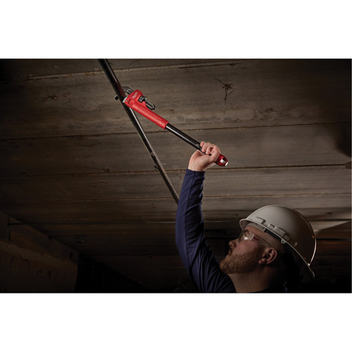 Cheater Adaptable Pipe Wrench, 2-1/2" Jaw Capacity, 18"/24"/10" Long, Powder Coated Finish, Ergonomic Handle Superchem Industries