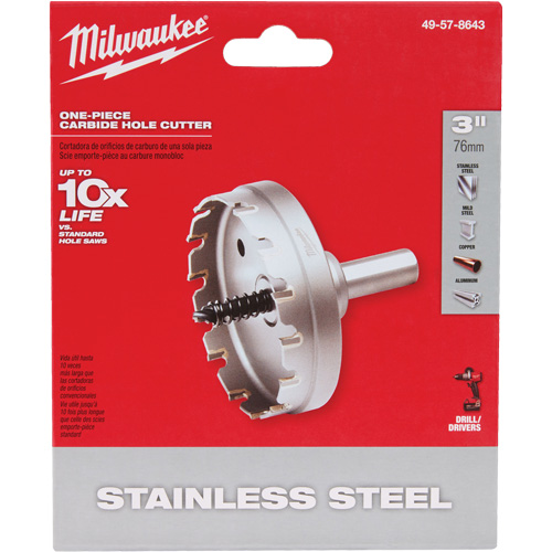 Scies-cloches au carbure monobloc, 3", Profondeur de la coupe de 3/16" Superchem Industries