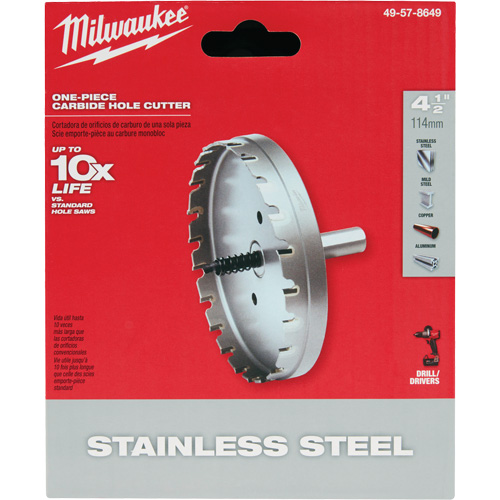 Scies-cloches au carbure monobloc, 4-1/2", Profondeur de la coupe de 3/16" Superchem Industries
