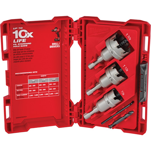 One-Piece Carbide Hole Cutter Set, 4 Pieces, Carbide Superchem Industries