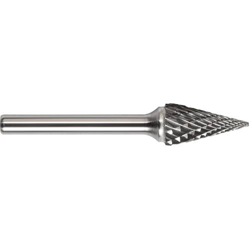 Drillco&reg; Magnum Double Cut Solid Carbide Burr, SM-3, 1/4" Dia., 1/4" Shank, 1" Depth of Cut Superchem Industries
