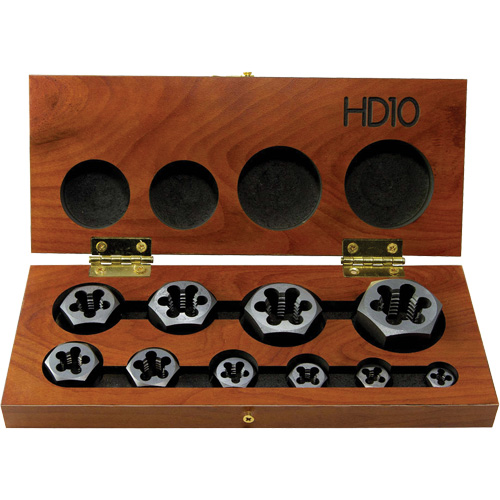 Drillco&reg; Hex Threading Die Set, 10 Pieces Superchem Industries