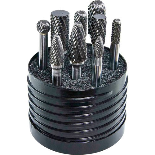 Jeu d'al&eacute;soirs au carbure plein &agrave; simple coupe Magnum SET 1 Drillco, 8 morcea Superchem Industries