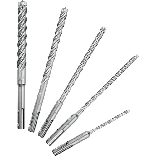Trousse de forets &agrave; 4 cannelures pour perceuse &agrave; percussion MX4, 5 morceaux, Carbure Superchem Industries