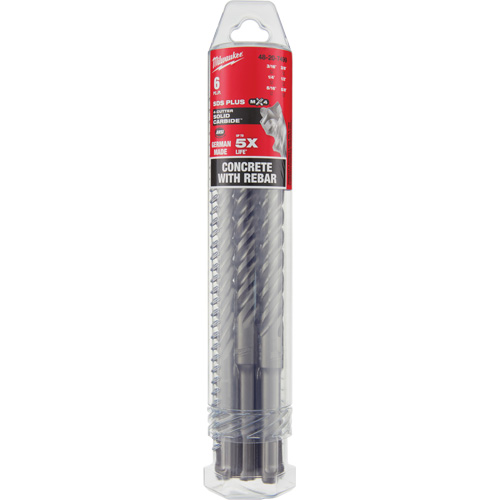 Trousse de forets &agrave; 4 cannelures pour perceuse &agrave; percussion MX4, 6 morceaux, Carbure Superchem Industries