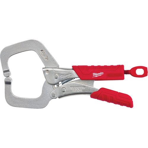 Torque Lock Locking Pliers with Regular Jaws & Grip, 6" Length, C-Clamp Superchem Industries