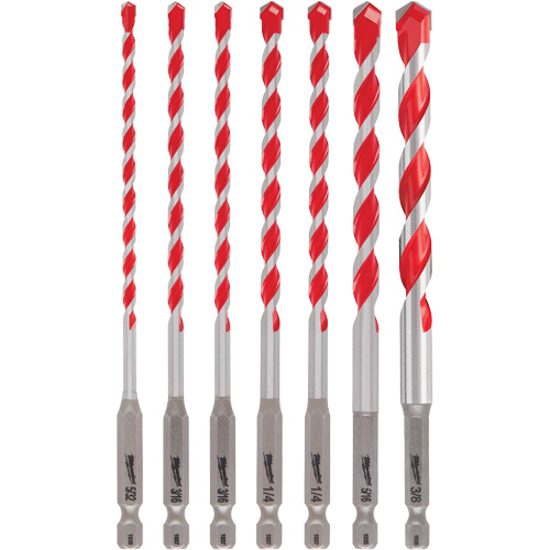 Jeu de forets pour perceuse &agrave; percussion Shockwave, 7 morceaux, Carbure Superchem Industries