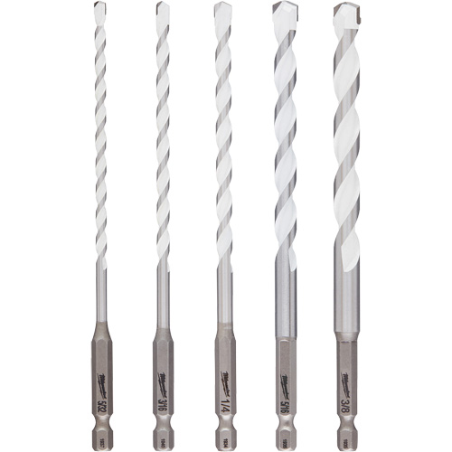 Jeu de forets multi-mat&eacute;riaux Shockwave, 5 morceaux, Carbure Superchem Industries