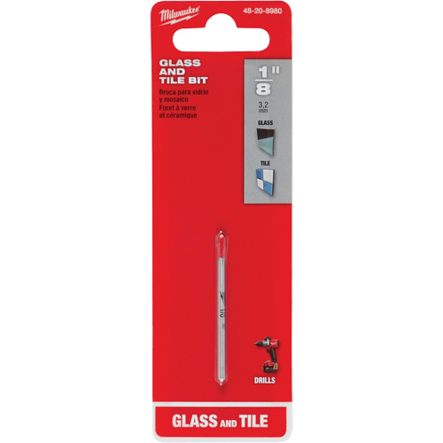 Foret pour verre et carreaux, 1/8", Carbure Superchem Industries