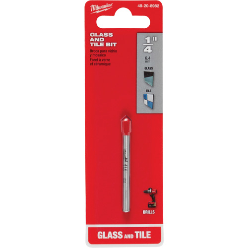 Foret pour verre et carreaux, 1/4", Carbure Superchem Industries