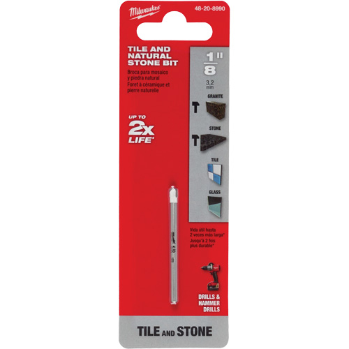 Foret pour la pierre naturelle, 1/8", Carbure Superchem Industries