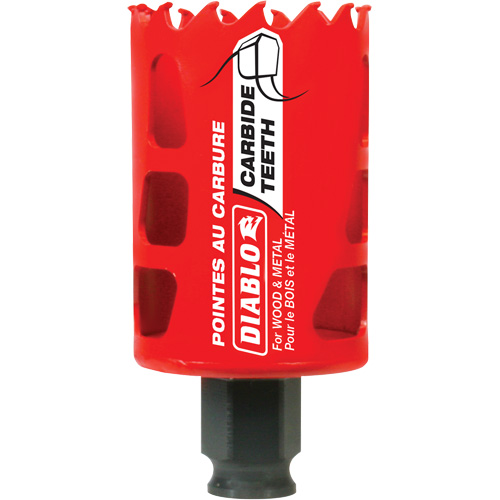 Wood & Metal Hole Saw, 1-3/4", 2-3/8" Depth of Cut, Carbide Superchem Industries